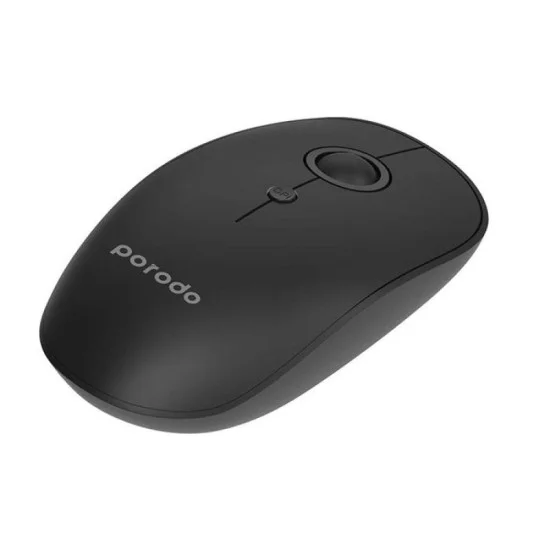 Porodo 2 in 1 Wireless Bluetooth Mouse 2.4 GHz V5.0 - Black